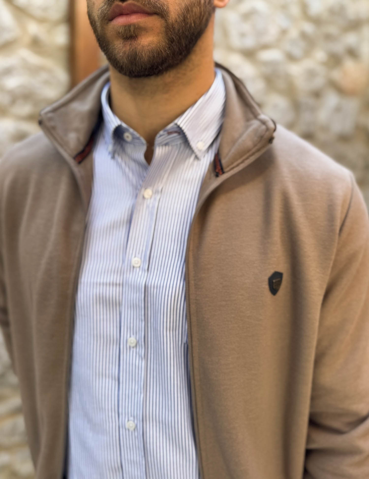 Everbest ανδρική Plus Size πούρο ζακέτα με ριπ ύφασμα 261038P φωτογραφία